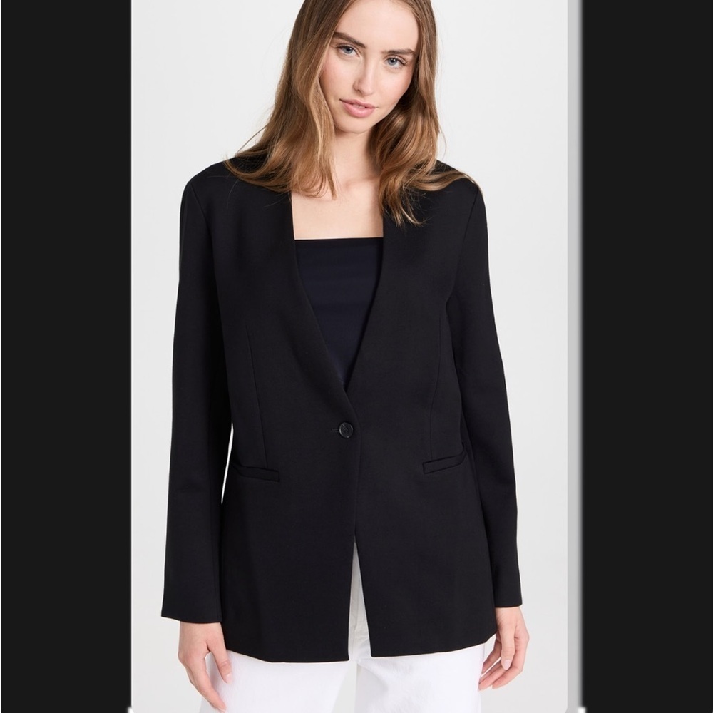 Spanx The Perfect Collarless Blazer Black Sz XL
